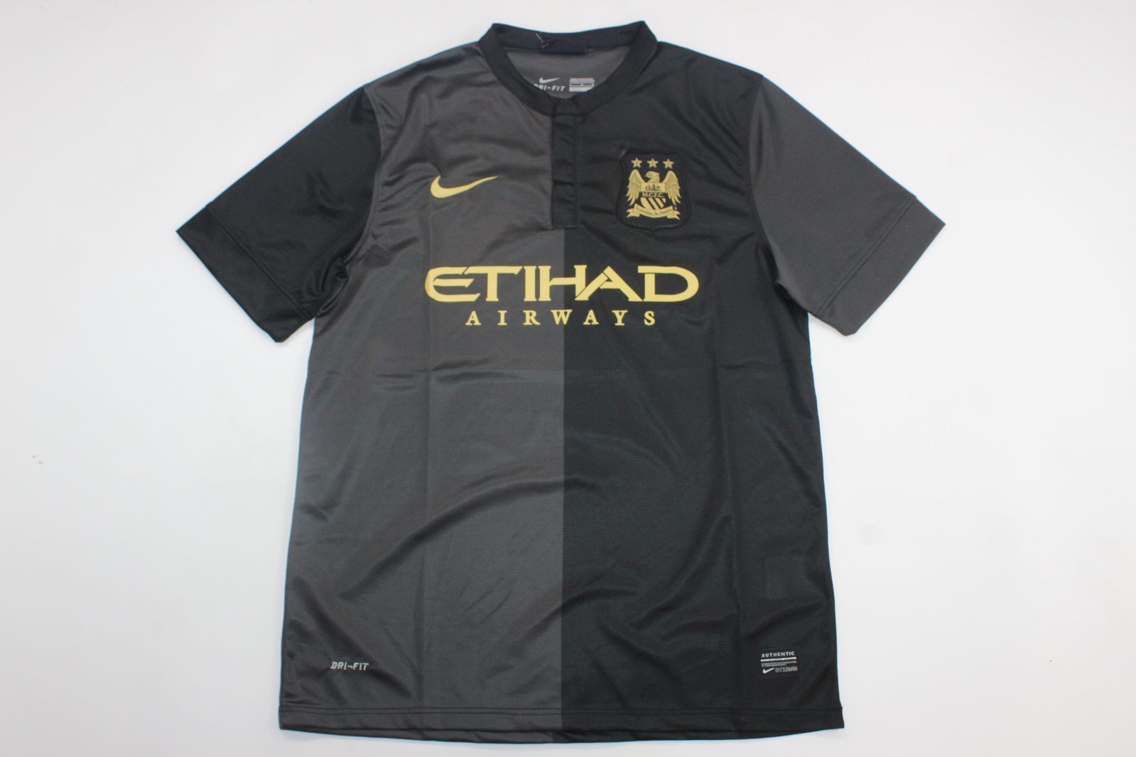 AAA Quality Manchester City 13/14 Away Black Soccer Jersey